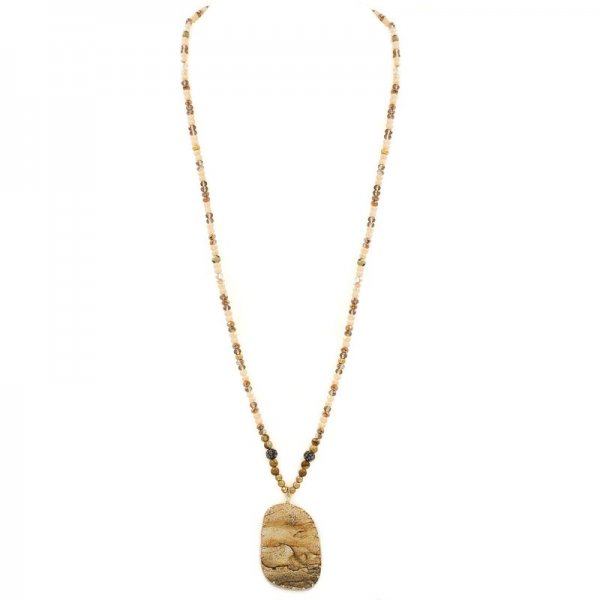 Semi-Precious Stone Pendant Necklace